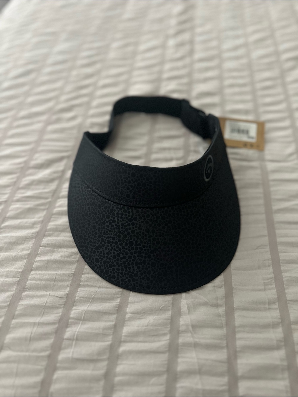 Callaway Black Ladies' Golf Visor with Subtle Dot Texture